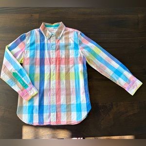 GAP Boys large (10) Pastel plaid button down shirt